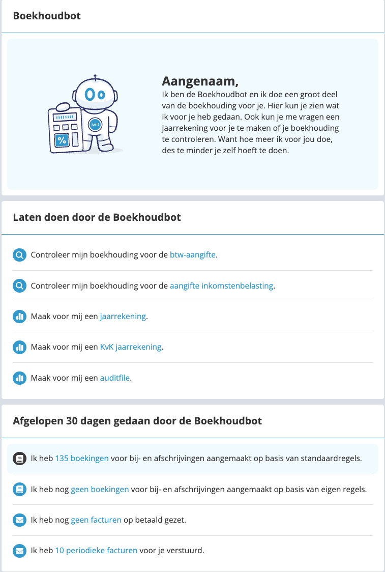 De Boekhoudbot doet de boekhouding