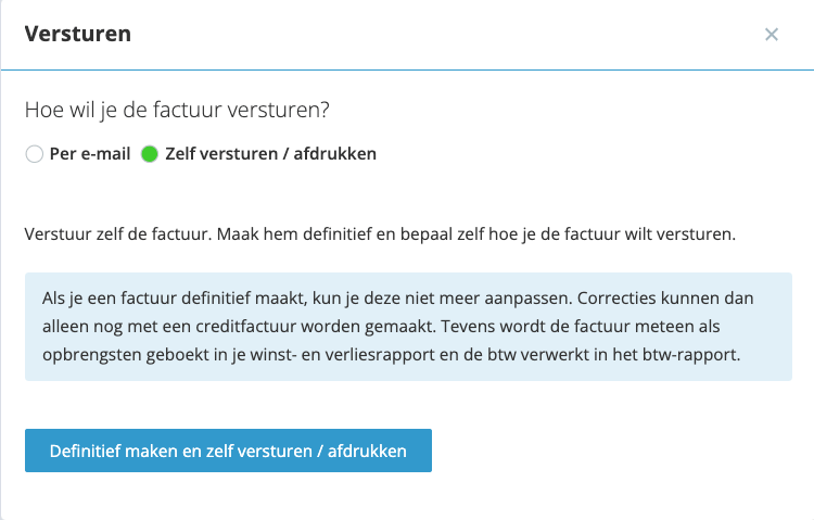 Factuur zelf afdrukken