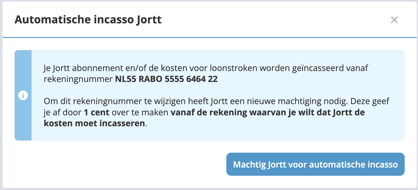 automatische incasso machtiging aanpassen