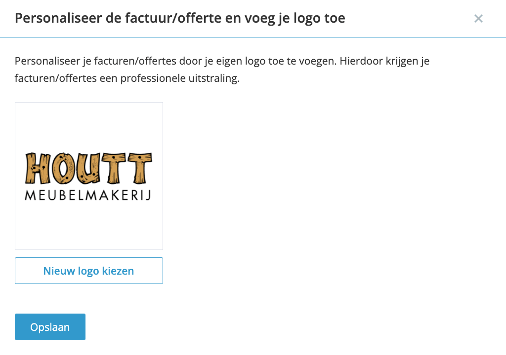 Voeg een logo toe aan je factuur