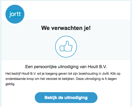 Uitnodiging in de e-mail